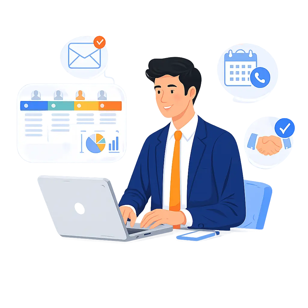 B2B sales execution process illustration